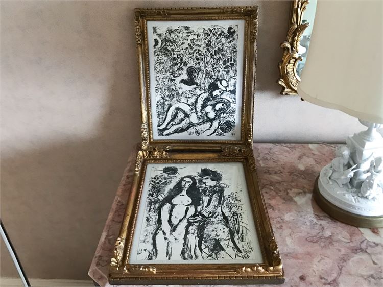 (Two) 2 Marc Chagall Prints ~FRAMED~