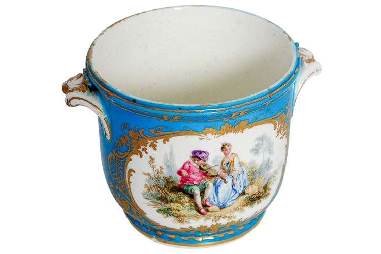 Antique Sevres Porcelain Cache Pot