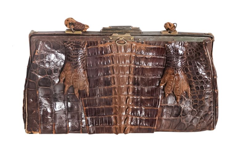 Antique Alligator Handbag/Purse