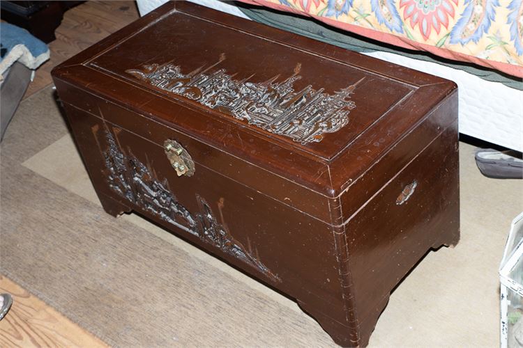 Chinese Carved Wood Chest