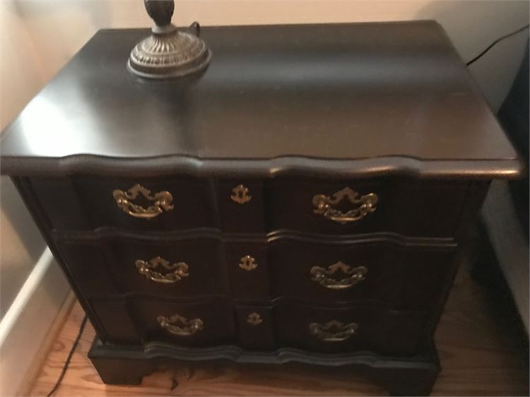 Mahogany Night Stand w/ 3 Drawers