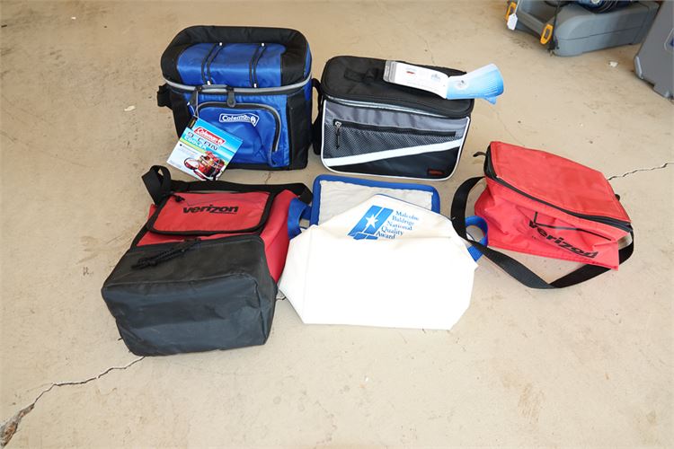 Group Lot of Five (5) Insulated Bags or Coolers