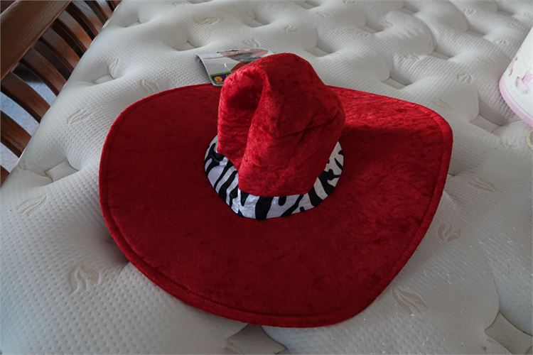 Red Wide Brimmed Hat