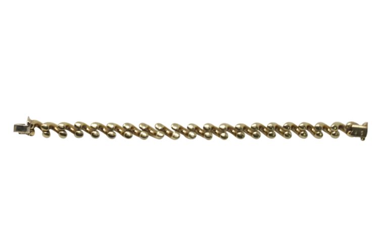 Women's Italian Designer 14K Yellow Gold Bracelet