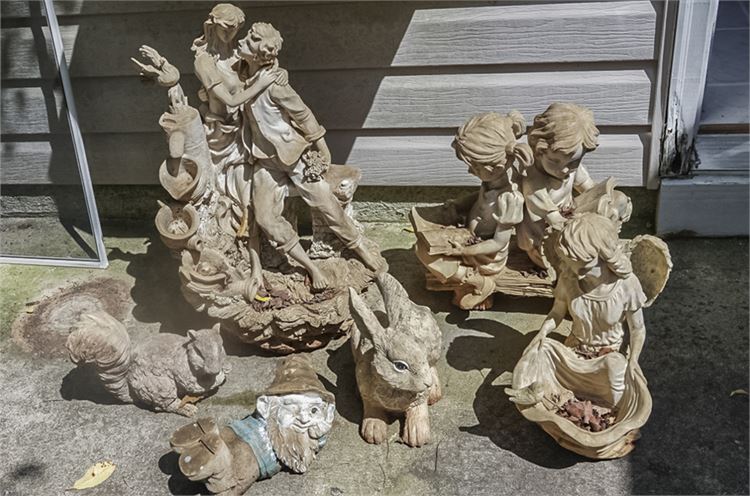 Group Lot of Garden / Outdoor Statuary