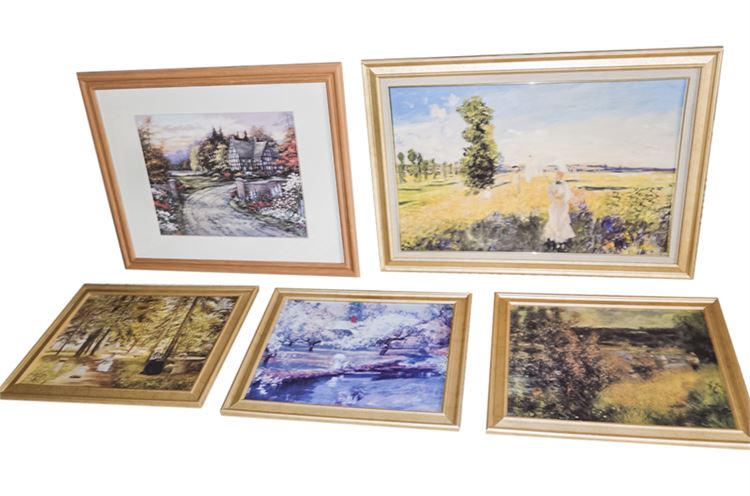 Group Lot of Five (5)  Works of Art