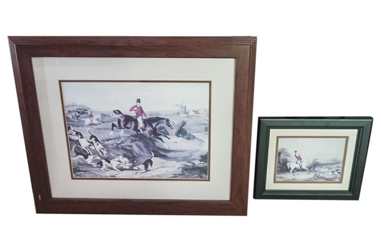 Two (2) Reproduction Hunting Prints