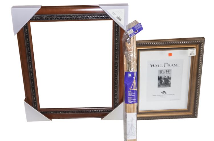 Lot of Picture Frames and Easel