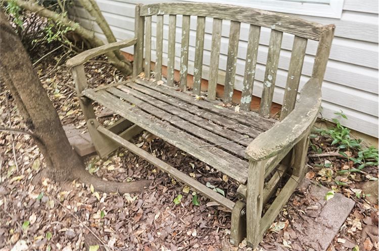 Wooden Gliding Bench