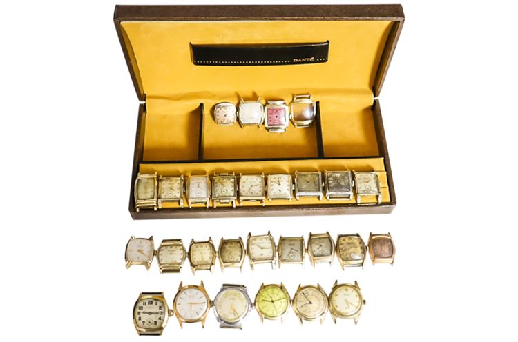 Mixed Group Lot of 29 Vintage Men's Gold Filled Wristwatch's