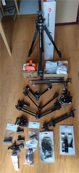 Large Lot Manfrotto Camera Stands and Accessories