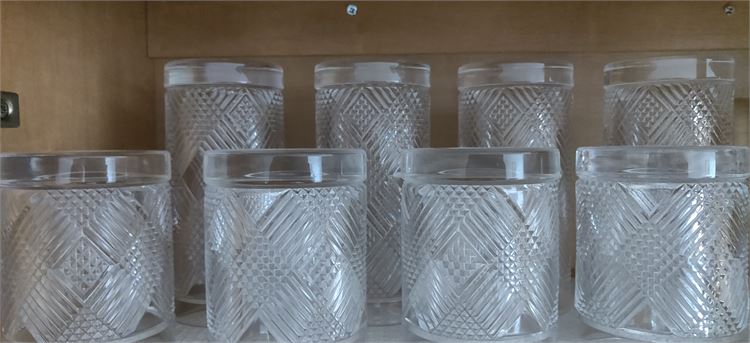 Lot Cut Glass Drinking Glasses