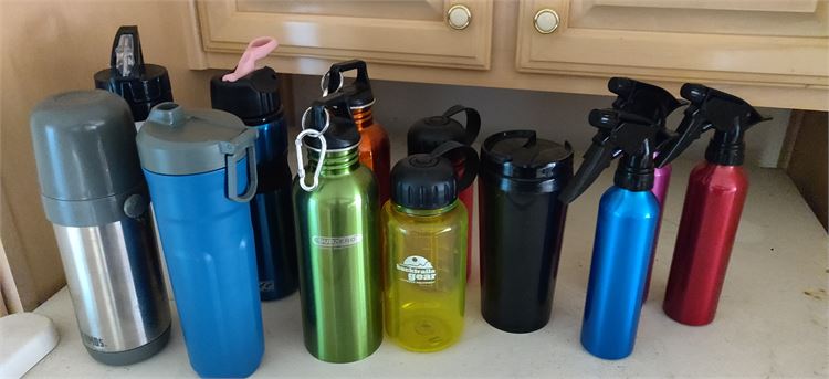 Lot Aluminum Sport Drinking Bottles