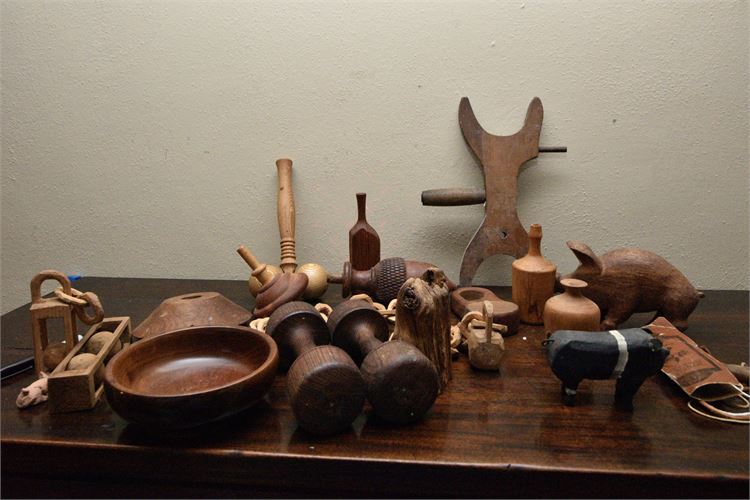 Vintage Wooden Toys and Decor