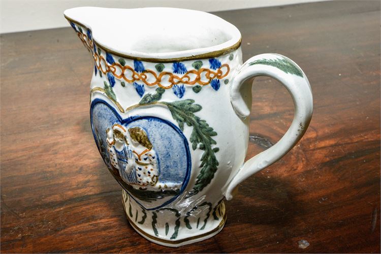 Small Hand-Painted Ceramic Pitcher