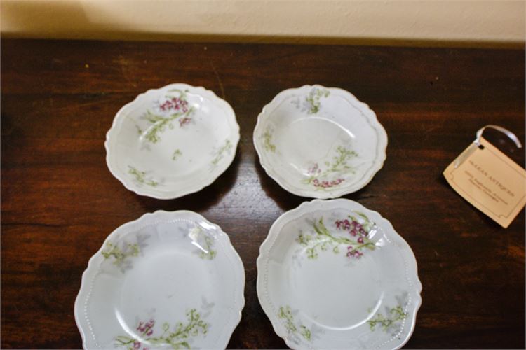 Lot of Four (4) Antique Hand Painted Small Serving Plates AUSTRIA