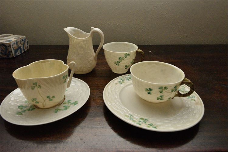 Belleek China Six Pieces