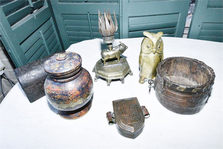 Group Metallic and Wood and Metal Items