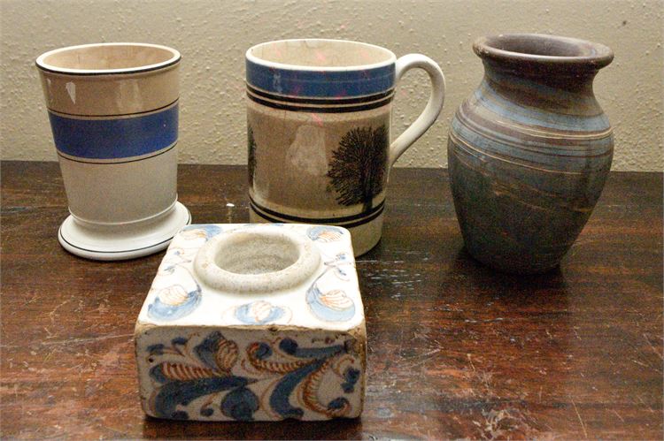 Antique English Handmade Pottery Including Niloak