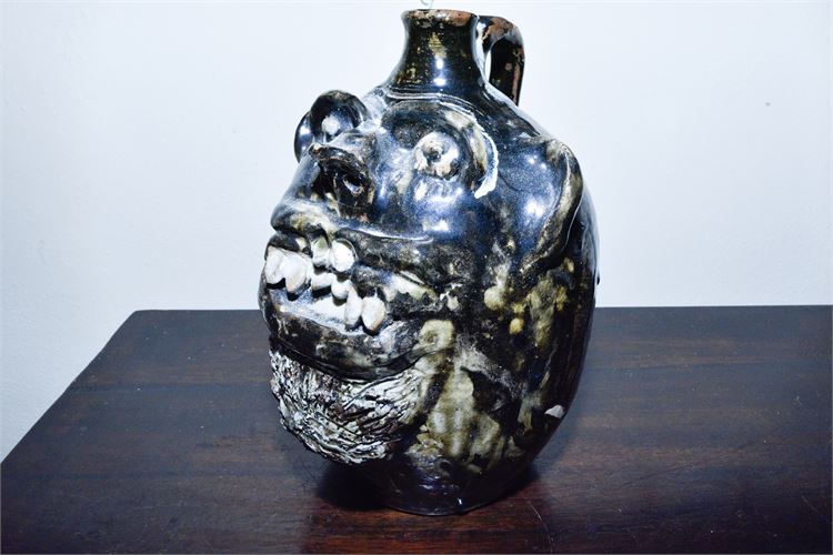 MORIE ROGERS Grotesque Ceramic Face Jug ~NORTH CAROLINA~