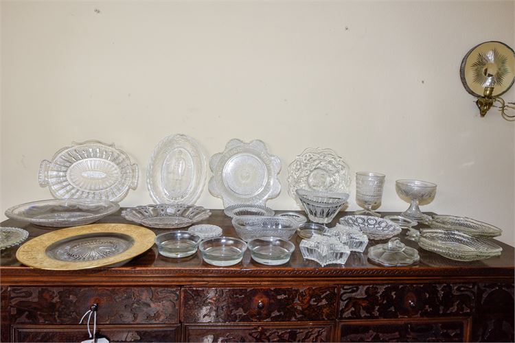 Cut and Pressed Glass Dishes and Glassware