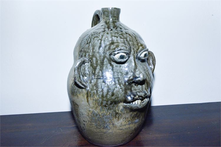 CLEATER MEADERS c.1984 Grotesque Ceramic Face Jug