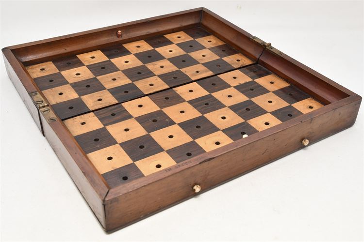 Portable Antique Folding Chess Gaming Table/Board