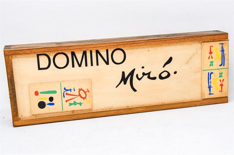 Artist JOAN MIRO Dominoes Gaming Set w/Box