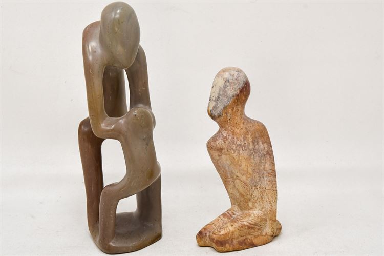 Two Carved Stone Figures