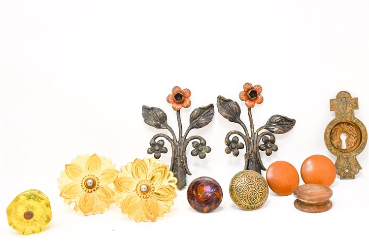 Vintage Drawer Pulls & Curtain Retainers