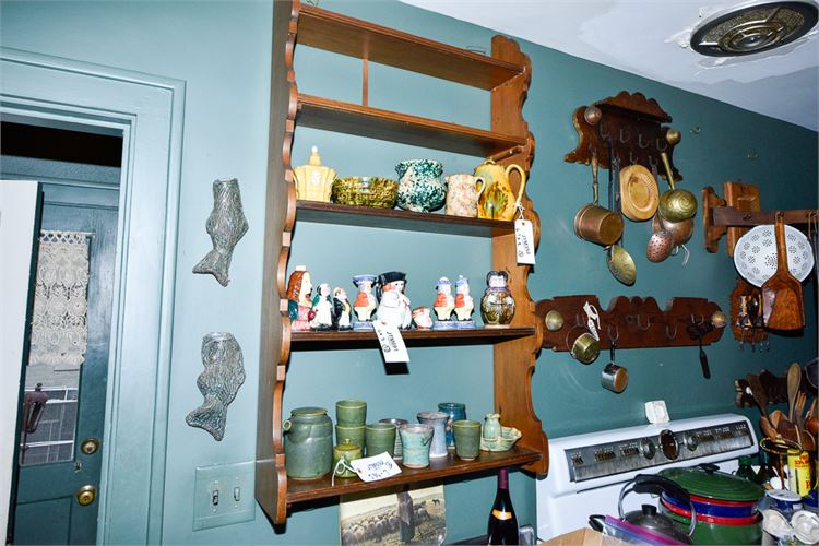 Primitive Country Wood Kitchen Wall Shelf