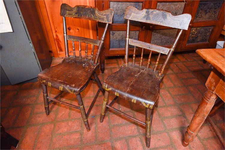 Two (2) Antique Painted Side Chairs