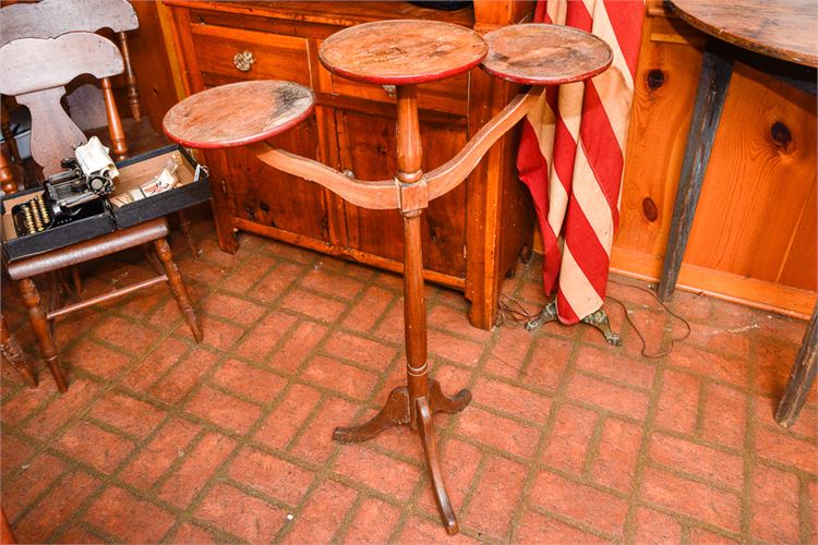 Vintage Wooden Three (3) Tier Plant Stand