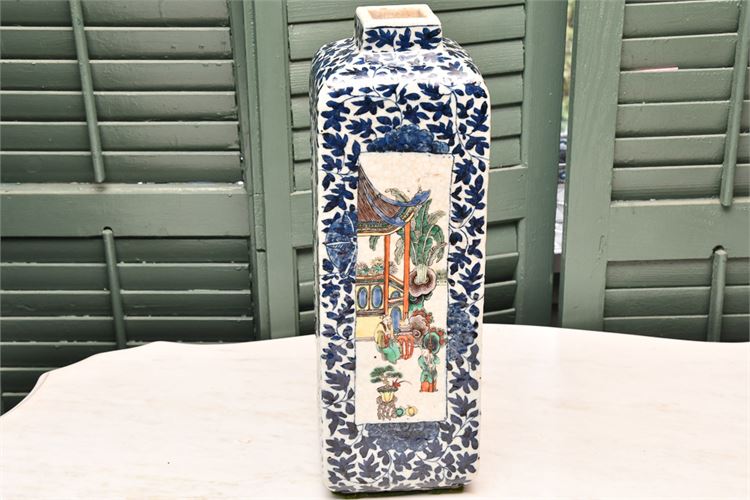 Chinese Porcelain Square Form Porcelain Vase