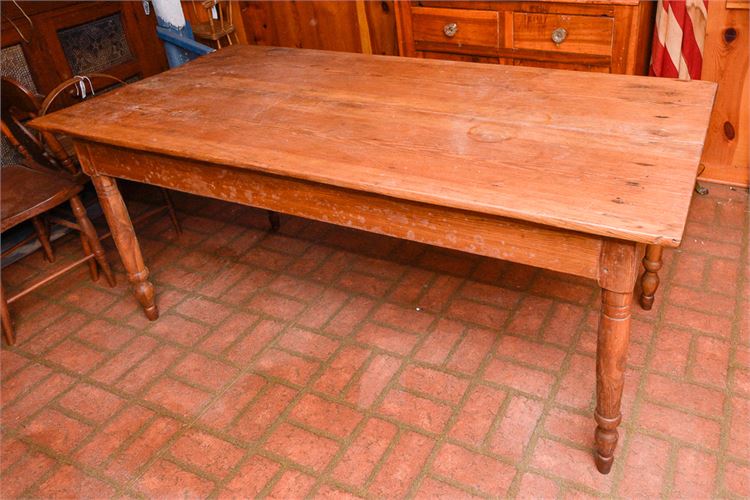 Fine Vintage Pine Country Kitchen Farm Table