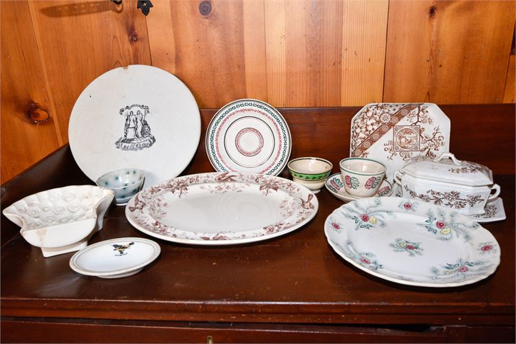 Various Vintage & Antique Ceramic Dishes & Serving Pieces