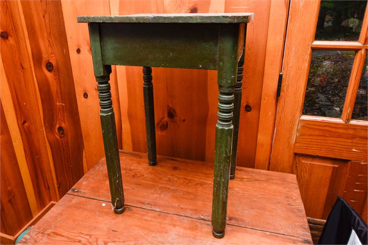 Vintage Painted Green Country Side Table