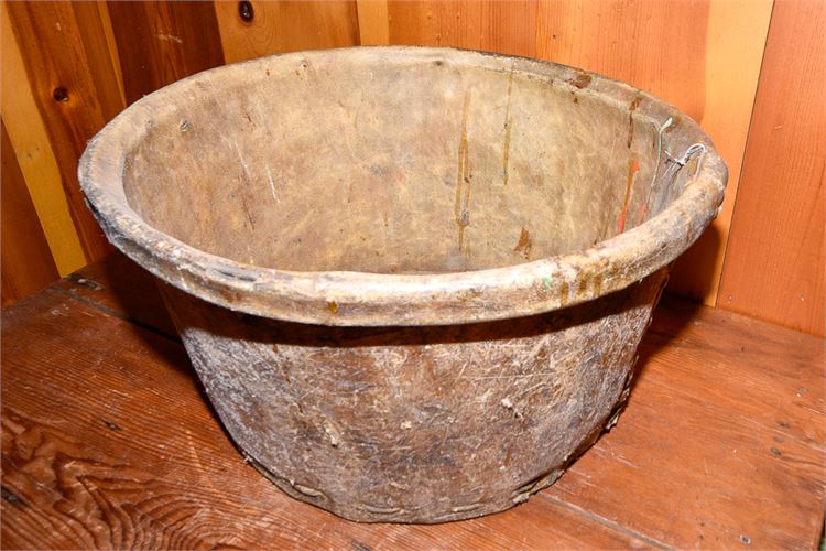 Unique Antique Stretched Hide Bucket