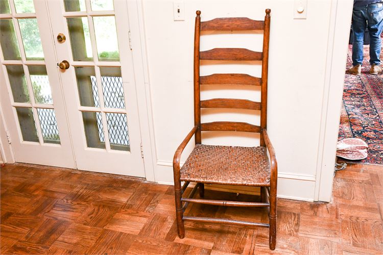 Antique Oak Bent Wood Armchair