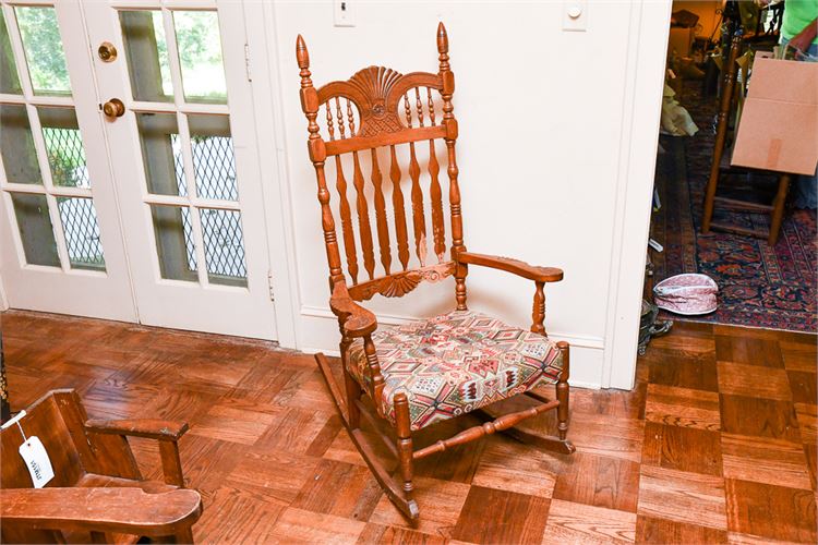 Victorian Carved Oak Rocking Chair