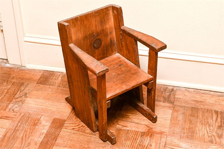 Unusual Vintage Children's Arts & Crafts Style Side Chair