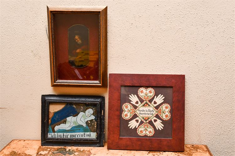 Three Small Framed Art Pieces