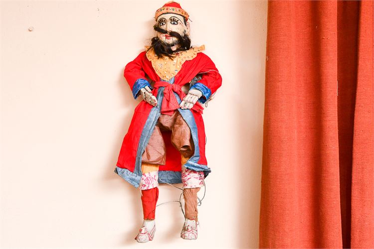 Vintage Hand Painted Puppet w/Middle Eastern Costume