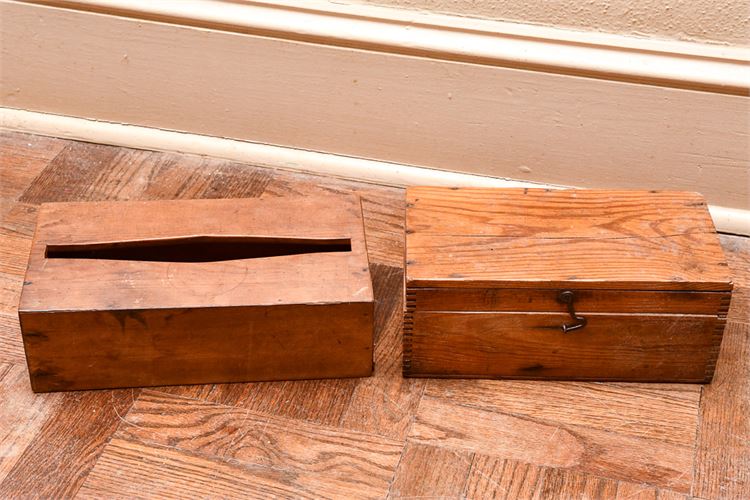 Two Vintage Wood Boxes