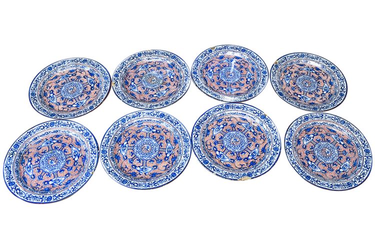 Set of Eight (8) Antique Ceramic Plates