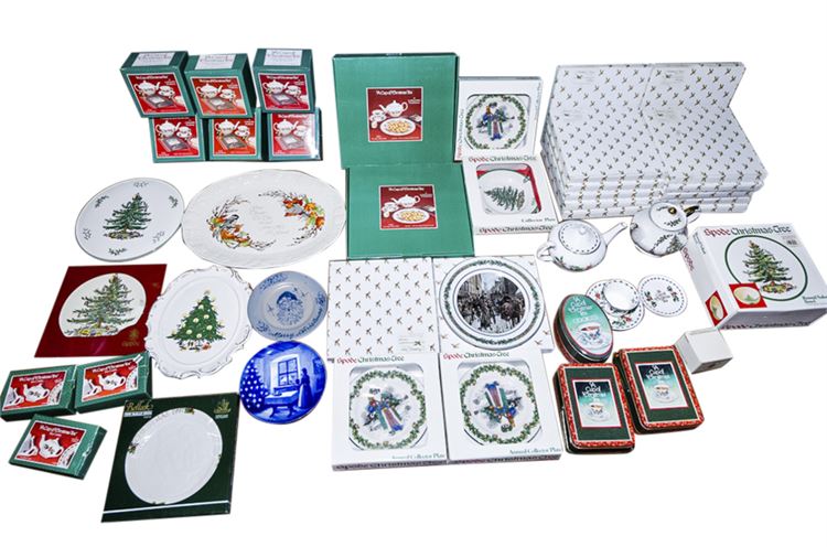 Christmas Dishware Collection Including Spode