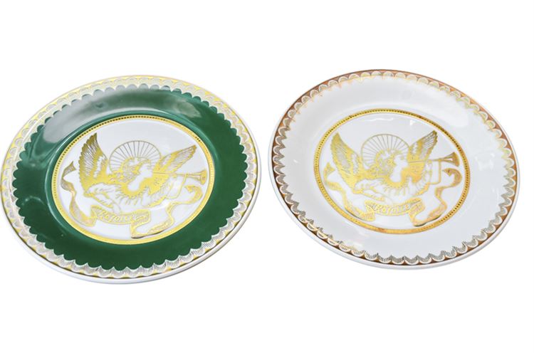 Two Porcelain Angel Plates