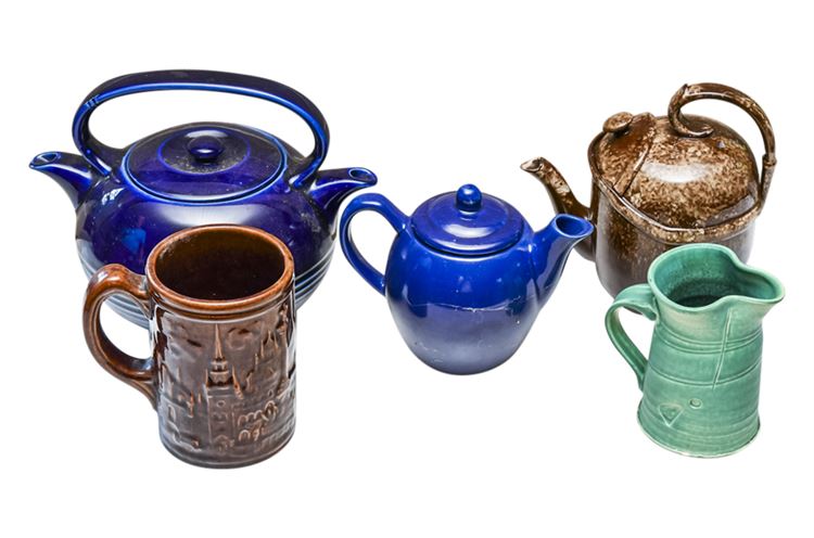 Ceramic Teapots and Pitcher