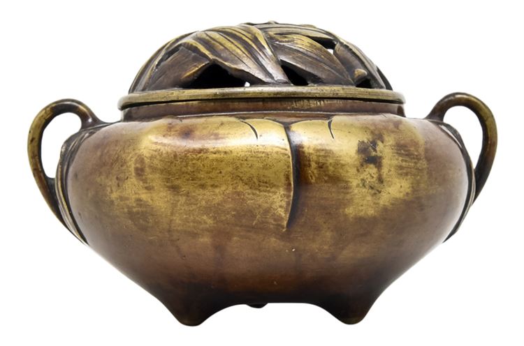 Bronze Asian Incense Holder