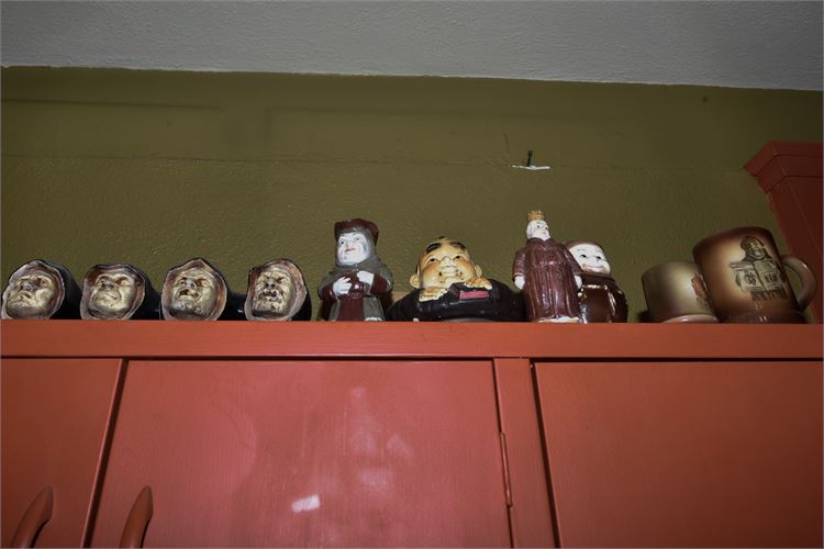 Group of Vintage Novelty Ceramics with Monk Motif